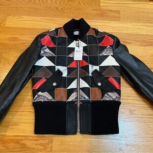 Coach 1940 patchwork shearling leather jacket size 2
